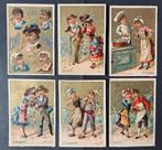 Vintage Chromo's De 5 zintuigen, Verzamelen, Gebruikt, Ophalen of Verzenden, Voor 1940, Prent