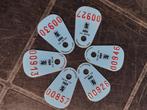 Fietsplaat 6 stuks O.Vlaanderen openbare dienst 1989, Ophalen of Verzenden, Zo goed als nieuw