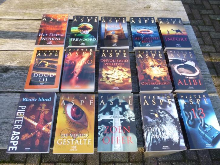 Boeken van Pieter Aspe., Boeken, Thrillers, Gelezen, Ophalen of Verzenden