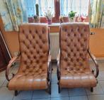 Duo de chesterfield en cuir marron, Ophalen