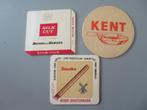 3 bierviltjes tabak sigaretten KENT Benson Hedges Wintermans, Verzamelen, Verzenden, Zo goed als nieuw, Viltje(s), Overige merken