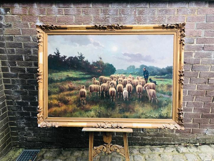 H.S.T Signée Henri MATTHYS.........., Antiek en Kunst, Kunst | Schilderijen | Klassiek, Ophalen