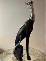 elegant zwart zilver kleur windhond hazewindhond whippet, Ophalen of Verzenden