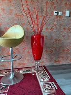 prachtige grote exclusieve design vaas rood italie / Milano, Nieuw, Ophalen of Verzenden, Glas, 75 cm of meer