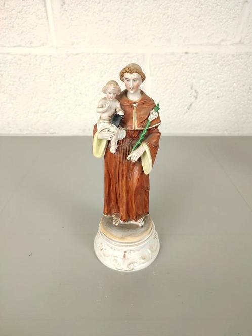 Biscuit beeld St Antonius, Antiek en Kunst, Antiek | Religieuze voorwerpen, Ophalen of Verzenden