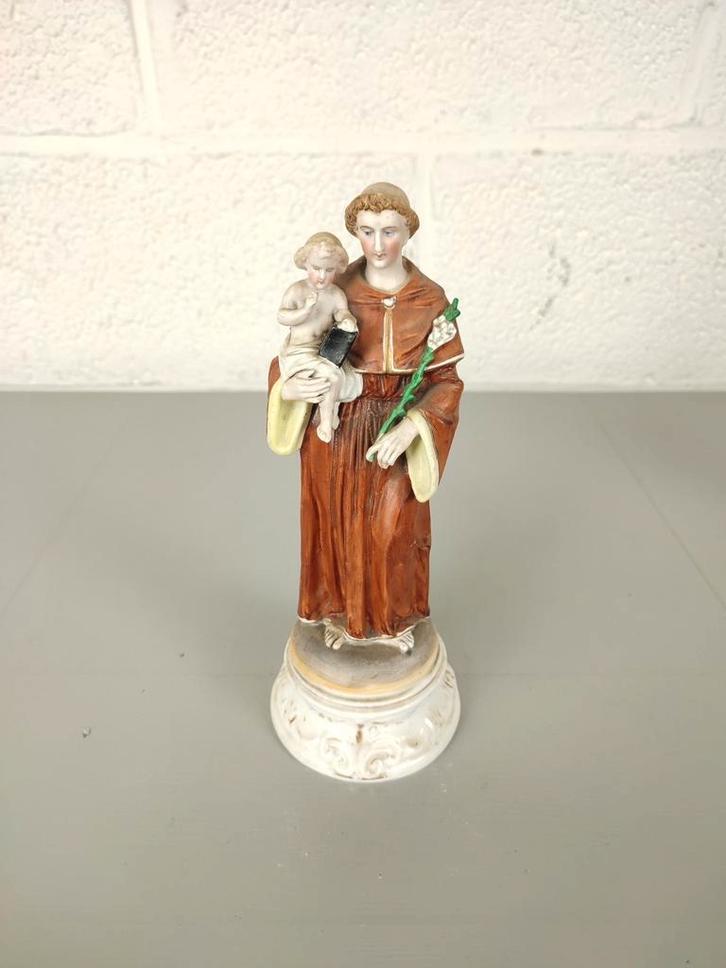 Biscuit beeld St Antonius, Antiek en Kunst, Antiek | Religieuze voorwerpen, Ophalen of Verzenden