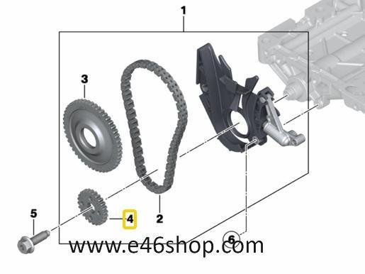 TANDWIEL OLIEPOMP BMW OE 11417602653 NIEUW, Auto-onderdelen, Motor en Toebehoren, BMW, Nieuw, Ophalen of Verzenden