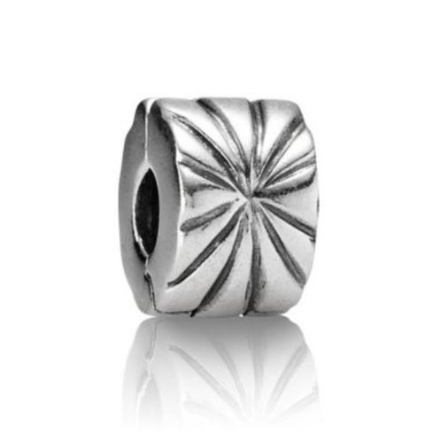 Pandora zilveren clip stopper sunburst, Handtassen en Accessoires, Bedels, Pandora, Zilver, 1 bedel, Ophalen of Verzenden