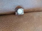 Zilveren ring met maansteen, Ophalen, Nieuw, 17 tot 18, Met edelsteen