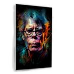 Tableau portrait Stephen King 50x75cm Forex + Système d'accr, Envoi, Neuf