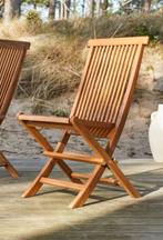 GERESERVEERD 6 teak tuinstoelen, Tuin en Terras, Ophalen, Gebruikt