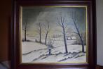 Schilderij sneeuwlandschap Jan Restiaen, Ophalen of Verzenden