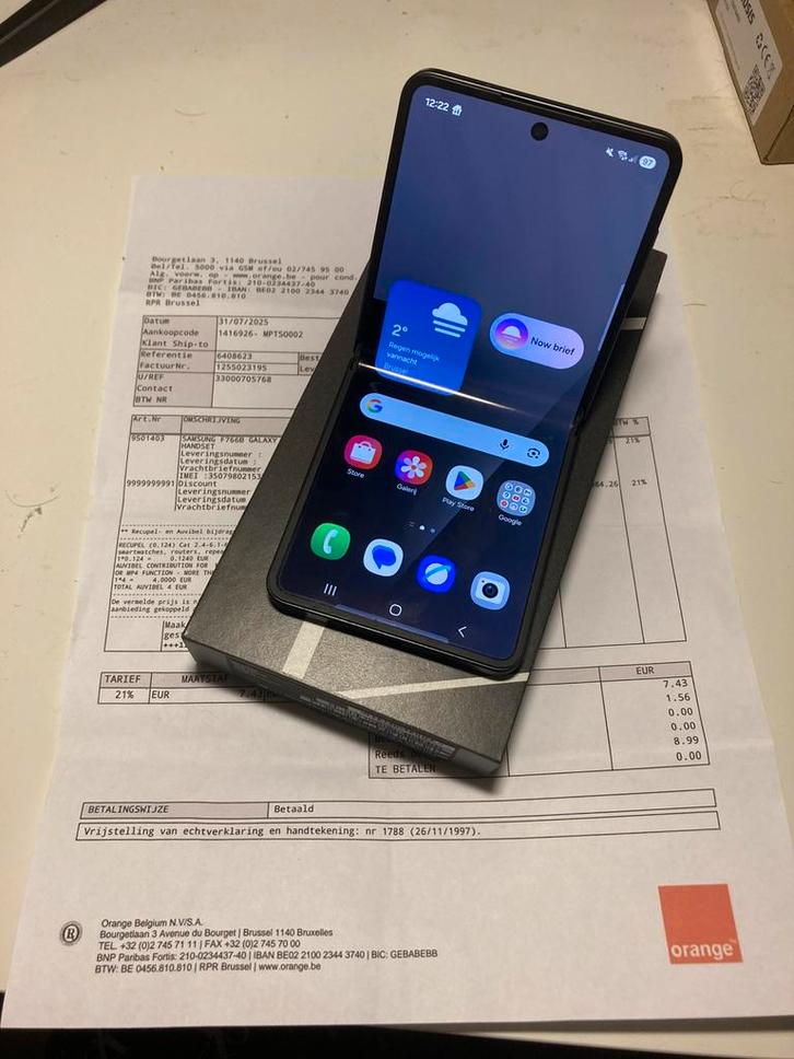 Samsung Flip 7, 256gb, jetblack, Telecommunicatie, Mobiele telefoons | Samsung, Galaxy Z Flip, 256 GB, Android OS, 10 megapixel of meer