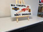 Bij twijfel niet inhalen reclamebord, Verzamelen, Ophalen of Verzenden, Gebruikt, Reclamebord