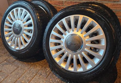 15 inch Fiat 500 Wintervelgenset 4x98 5-6mm profiel, Auto-onderdelen, Overige Auto-onderdelen, Alfa Romeo, Fiat, Lancia, Ophalen