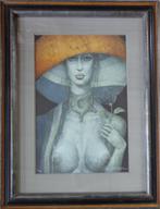 JEF VAN TUERENHOUT / KONINGIN / KLEURZEEFDRUK / 112x86cm KAD, Antiek en Kunst, Ophalen
