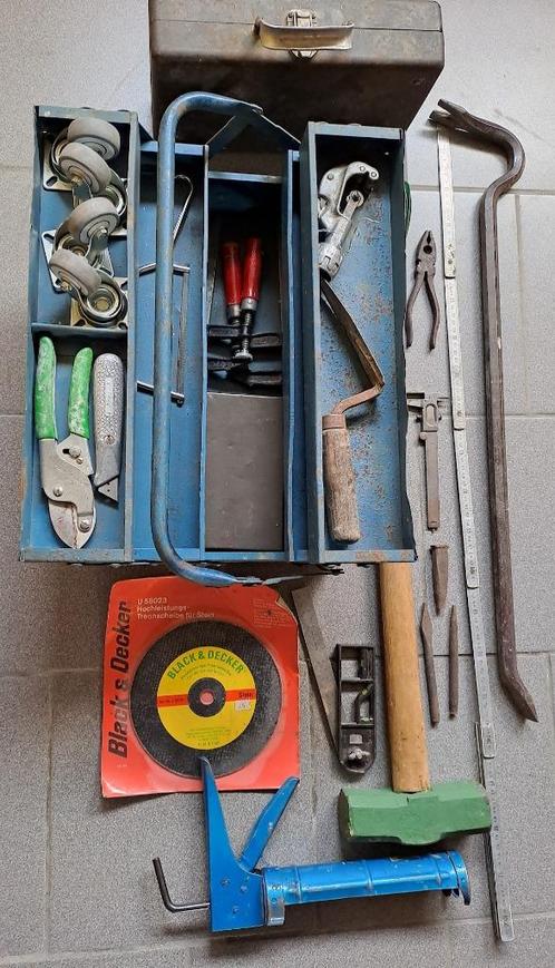 Outillage à main et matériel divers +/- 15 kgs, Doe-het-zelf en Bouw, Gereedschap | Handgereedschap, Gebruikt, Ophalen