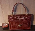 Handtas & geldbeugel is Croco, Ophalen of Verzenden, Zo goed als nieuw, Bruin, Handtas