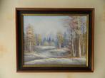 peinture de paysage d'hiver, Maison & Meubles, Accessoires pour la Maison | Peintures, Dessins & Photos, Comme neuf, Peinture