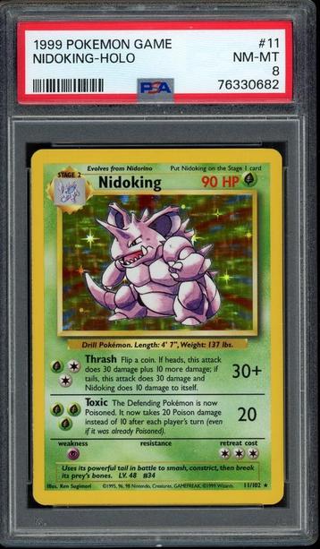 Nidoking Holo PSA 8 - 11/102 - Base Set 1999 beschikbaar voor biedingen
