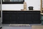 Dressoir XXL industrieel vintage black, Comme neuf, Avec tiroir(s), Enlèvement ou Envoi, 200 cm ou plus