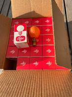 Doos met 25 stuks vintage oranje gloei- kogellampen, Ophalen of Verzenden, Nieuw, E14 (klein), Gloeilamp
