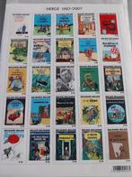planche de 25 timbres "TINTIN  100ANS"  éditée en 2007-NEUF, Collections, Tintin, Autres types, Enlèvement, Neuf