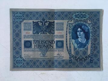 Bankbiljet 1902 Oostenrijk 1000 Kronen beschikbaar voor biedingen