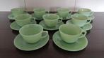 Vintage Fire king Opal Jade koffie/thee servies USA., Ophalen of Verzenden