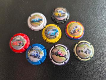 8 Champagne capsules thema auto 's  beschikbaar voor biedingen