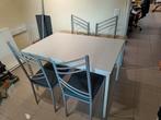 Tafel met 4 stoelen, Huis en Inrichting, Tafels | Eettafels, Ophalen, 100 tot 150 cm, 50 tot 100 cm, Zo goed als nieuw