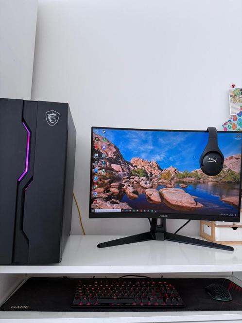 ordinateur gamer, Computers en Software, Desktop Pc's, Zo goed als nieuw, 4 Ghz of meer, SSD, 32 GB, Met videokaart, Met monitor