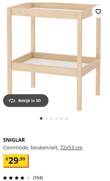 IKEA SNIGLAR commode met verschoonkussen beschikbaar voor biedingen