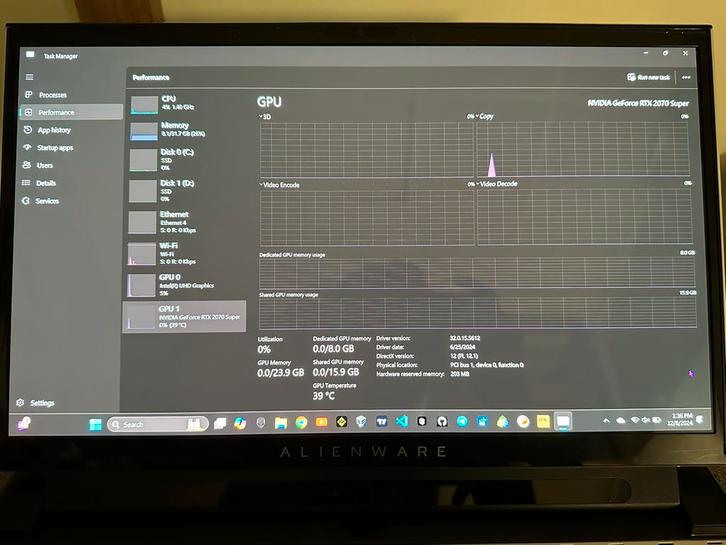 Alienware m15 r3, Informatique & Logiciels, Ordinateurs portables Windows, Comme neuf, 15 pouces, SSD, 3 à 4 Ghz, 32 GB, Qwerty