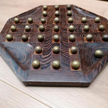 Solitaire en Wengé billes en bronze 