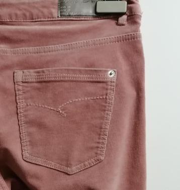 Oudroze broek in fijne velours met rechte pijp van JBC, 40 beschikbaar voor biedingen