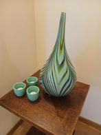 Decoratie  blauw-groene vaas, Ophalen of Verzenden, Zo goed als nieuw, Blauw