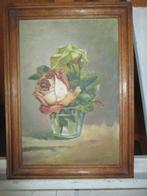 Schilderij van bloemen in een glas, Ophalen of Verzenden