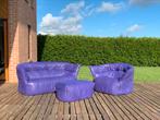 Vintage Ligne Roset lounge, Ophalen, Gebruikt, Leer