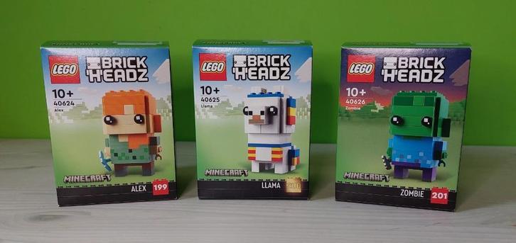 Lego Minecraft Brickheadz 40624 + 40625 + 40626 Alex / Llama, Kinderen en Baby's, Speelgoed | Duplo en Lego, Nieuw, Lego, Complete set