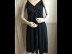 Zwarte jurk subtiele glans met verstelbare schouderbandjes S, Ophalen of Verzenden, Zo goed als nieuw