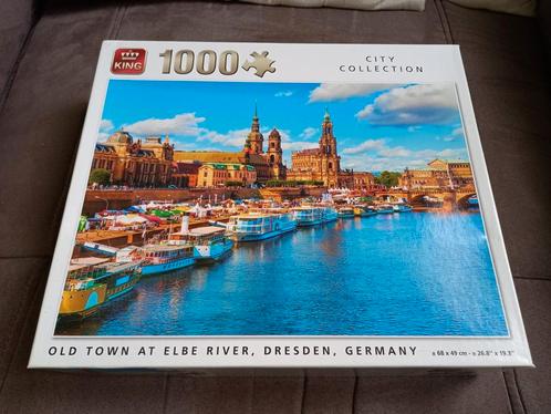 Puzzle King 1000 pièces - Vieille ville de Dresde sur l'Elbe, Hobby & Loisirs créatifs, Sport cérébral & Puzzles, Utilisé, Puzzle
