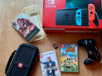 Nintendo switch 2nd gen met Animal crossing, Fifa23, Zelda, beschikbaar voor biedingen