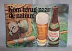 Café reclame bord 1971 bier Vieux Temps, Verzamelen, Ophalen of Verzenden, Gebruikt, Reclamebord