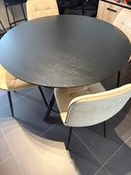 Zwarte ronde eettafel, Huis en Inrichting, Ophalen of Verzenden, Zo goed als nieuw
