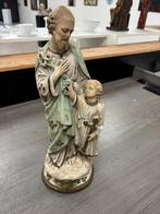 Heiligenbeeld Sint Jozef met kind gips, Ophalen of Verzenden