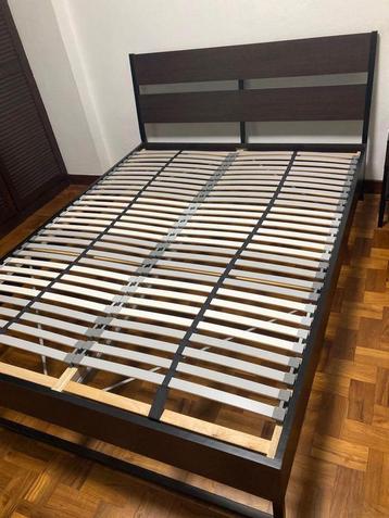 Ikea bruin Trysil bed 140x200cm met boxsprings beschikbaar voor biedingen