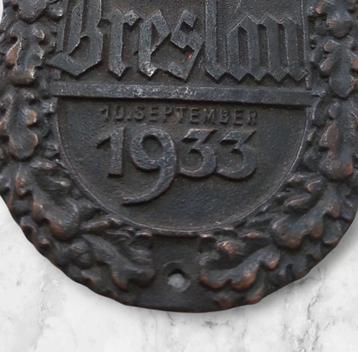 Duitse WO2 NSKK Sternfahrt Breslau 1933 Plaque   beschikbaar voor biedingen