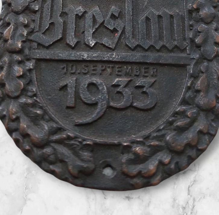 Duitse WO2 NSKK Sternfahrt Breslau 1933 Plaque, Verzamelen, Militaria | Tweede Wereldoorlog, Ophalen of Verzenden