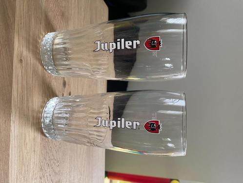 Set van 2 Jupiler glazen 25cl, Verzamelen, Glas en Drinkglazen, Zo goed als nieuw, Bierglas, Ophalen of Verzenden